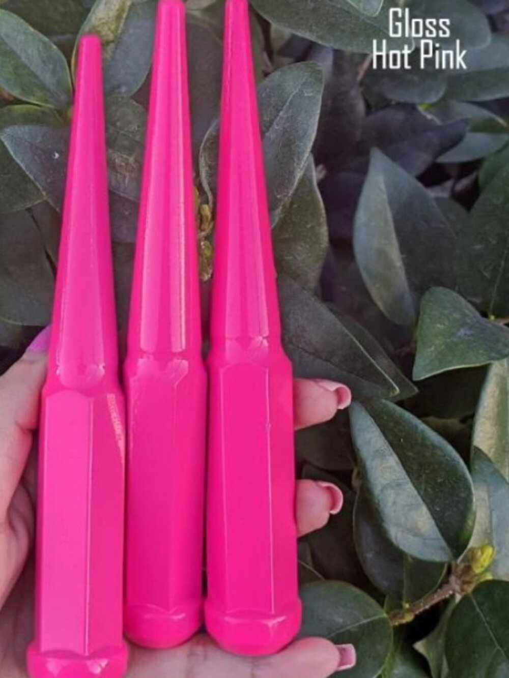 Venum Wheel 14x1.5 Spike Lug Nuts 6" Gloss Hot Pink - Powder Coated